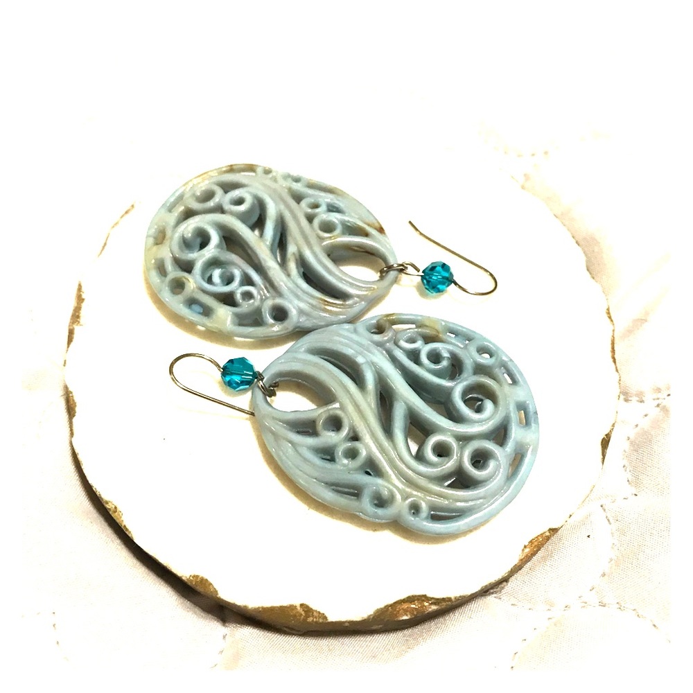 Tarina Tarantino blue drop earrings